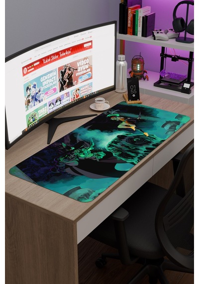 Hades 2 Kaymaz Dikişli Kauçuk Oyuncu Mousepad V5 - 90x40 Xxl Gaming Mouse Pad Fare Altlığı