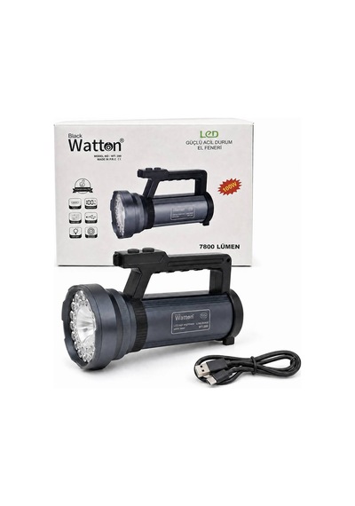 100w Işık Gücü 7.800 Lümen Şarjlı Güvenlik Feneri Wt-399 Evimdeyokyok Çok Renkli