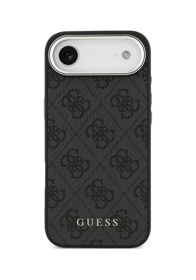 Apple Uyumlu iPhone 17 Air Kılıf Guess Lisanslı M-safe Özellikli 4g Klasik Yazı Logolu Kapak Siyah Siyah