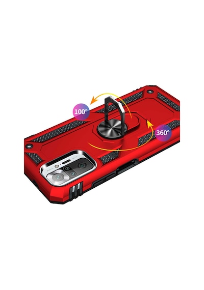 Teknomoda Xiaomi Redmi Note 10 Pro Tank Zirh Metal Yüzüklü Standli Kilif 516241946