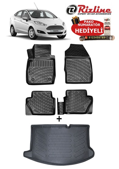 Ford Fiesta 2009-2017 Havuzlu Paspas Ve Bagaj Havuzu Seti