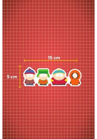 Southpark Sticker Motor Araba Kask Laptop Sticker 15x5 Cm Renkli, Qa4209548250 Abanoz