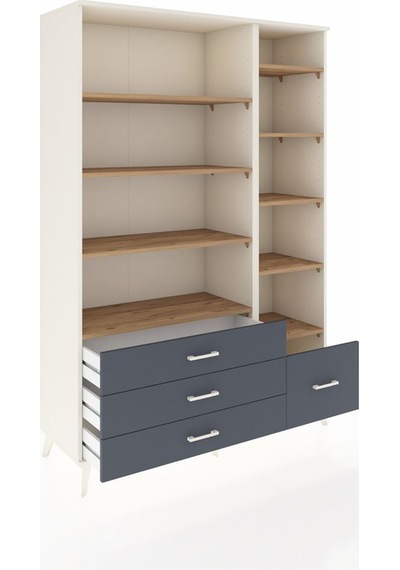 Hyperion Dolap 9 Raflı 4 Çekmeceli 132x44x195 Aytaşı-çam/ant... Aytaşı