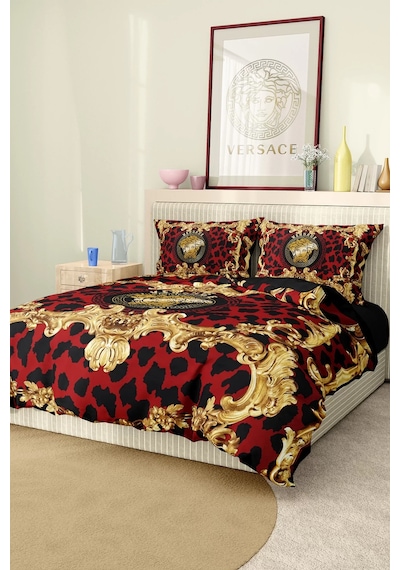 Marka Nevresim Takımı Çift Kişilik Pamuklu Saten Kumaş 6 Parça 3d Dijital Baskı Duvet Cover Set Model No:110 Renkli