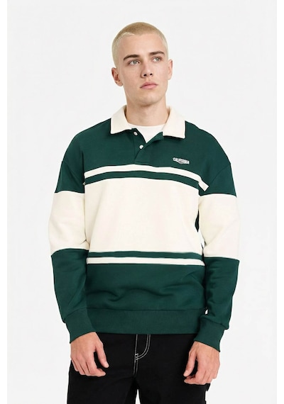 Defacto Boxy Fit Polo Yaka Sweatshirt F8657ax26spgn465 Yeşil-gn465