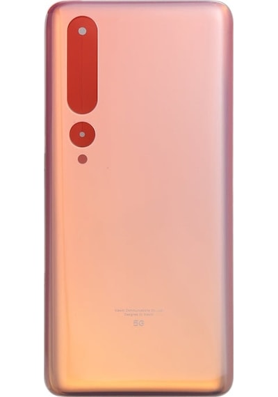 Xiaomi Mi 10 5guyumlu Arka Pil Batarya Kapağı Cam M2001j2g M2001j2ı - Gold