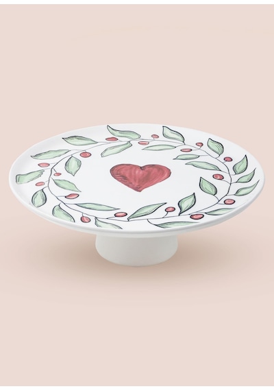 The Mia Luv Ayaklı Servis Tabağı 10x30 Cm Çok Renkli