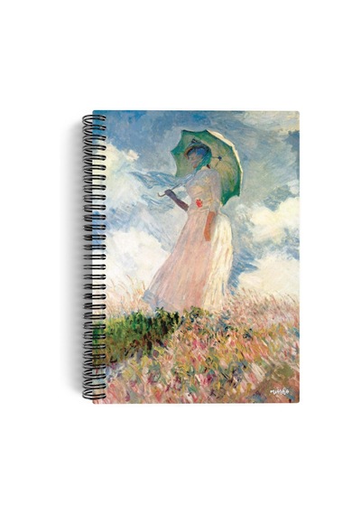 Claude Monet/woman With A Parasol, 1886 Spiralli Defter 11 A5 Çizgisiz 100 Sayfa Sanat