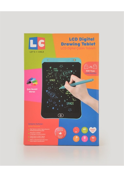 Lcd Pembe Dijital Çizim Tableti Renkli 12 İnç Pembe