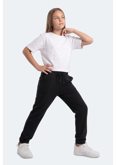 Slazenger Punto Unisex Çocuk Siyah Eşofman Altı