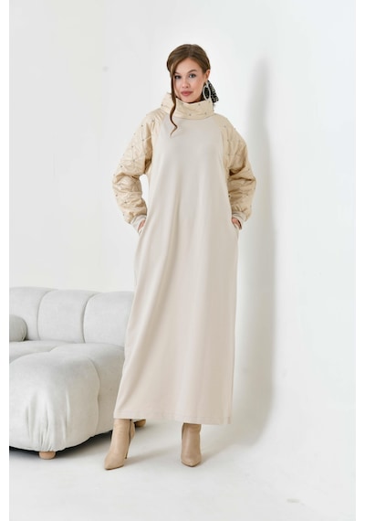 FTZ Women Ftz Kadın Kapitoneli İki İp Elbise Beige 30982 Beige Bej