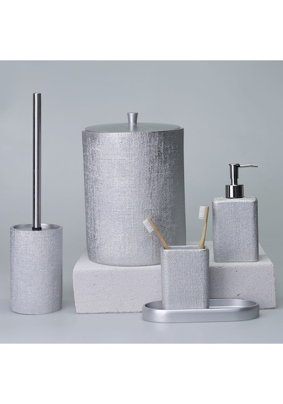 Linen Banyo Seti Gümüş