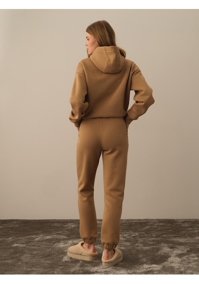 Xint Camel Pamuk Dokulu Regular Fit Sweat Pantolon 470423