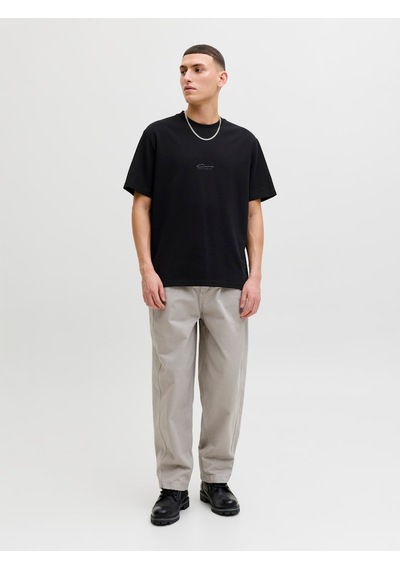 Jack & Jones Fusion Back Print Erkek Siyah Tişört 12289911-b