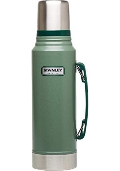 Klasik Vakumlu Paslanmaz Çelik Termos, Yeşil, 1 L, Çift Duvar Yalıtımı, Makinede Yıkanabilir, 11.7w X 35.8h Cm Açık Beyaz