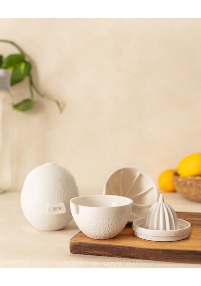Madame Coco Justine Limon Saklama Kabı Ve Limon Sıkacağı Sakl0000000026 9,8x8,5x9,7 Cm-soft Ekru Çok renkli