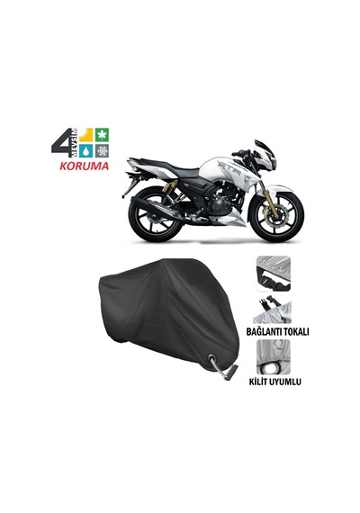 Tvs Apache Rtr 180 Motosiklet Brandası ( Kilit Uyumlu - Siyah