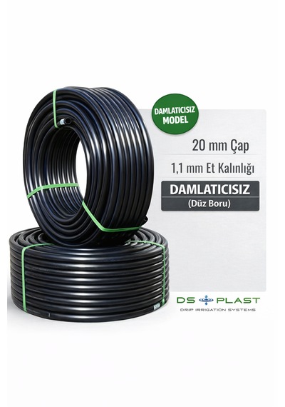 20 Mm Deliksiz Kör Damla Sulama Borusu - Hortumu 300 Metre 1,1 Mm