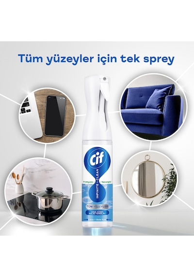 Infinite Clean Doğal Probiyotikli Anti Toz Sprey Tüm Yüzeyler İçin Lotus & Deniz Tuzu 280ml X2 2'li Set