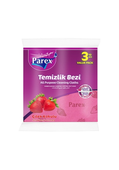 Çilek Kokulu Temizlik Bezi 3'lü Orta Boy 0