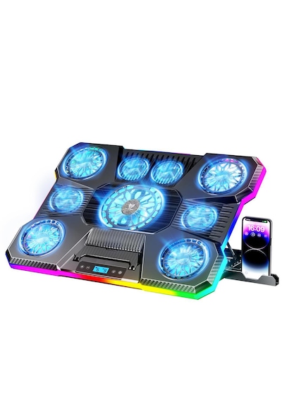 Sx-45 Freezer 9 Rgb Fanlı Lcd Ekranlı 10-19 İnç Notebook Soğutucu
