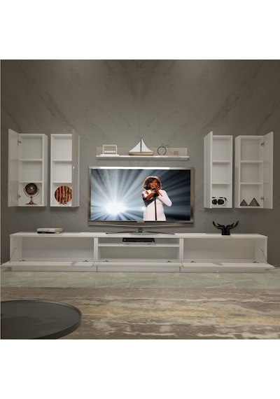 Decoraktiv Trendstyle 8d Slm Tv Ünitesi Tv Sehpası Beyaz