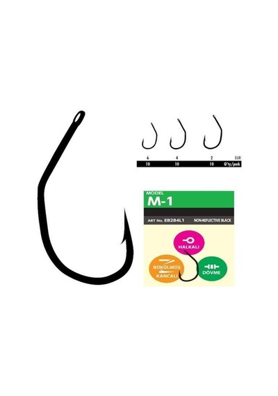 Hayabusa M1 Sazan İğnesi Dövme Teflon Black 10lu Paket 6