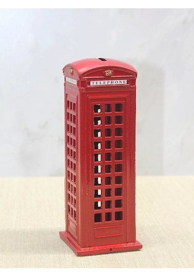 Dekoratif Metal Telefon Kulübesi Kumbara Alk3468