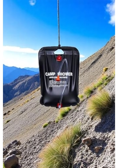 20 Litre Isınabilir Kamp Duş Torbası Güneş Işığıyla Su Isıtmalı Taşınabilir Duş