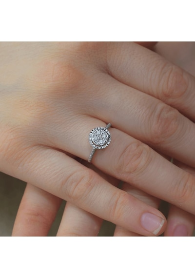 Lilarote 0.12 Ct Modern Tasarım Coronet Yüzük