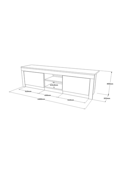 Robinhome Robin Home Tv Ünitesi Tv Sehpası 160Cm Keçe-Beton Dg12