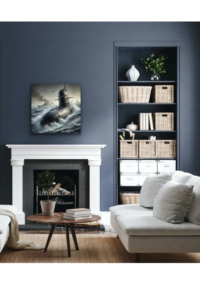 Denizaltı Kanvas Tablo 90x90cm Çok Renkli