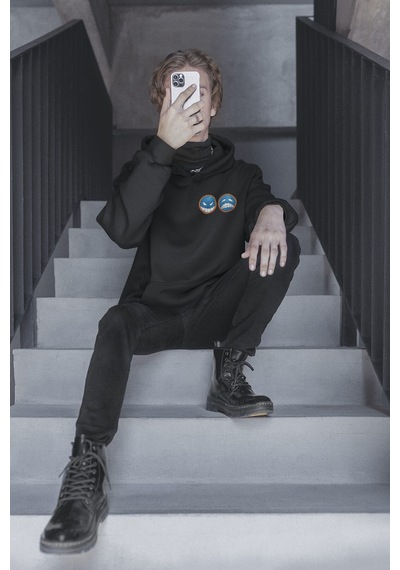 Anime One Piece Ace - Beyaz Sakal Ön - Arka Baskılı Kapşonlu Sweatshirt