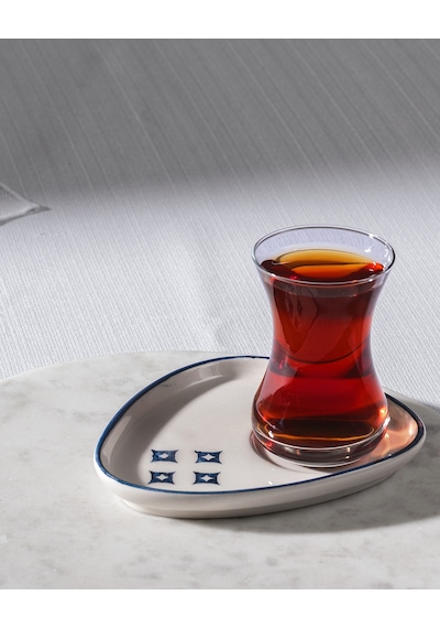 Madame Coco Vie Rouge Bourges 4'lü Çay Seti - Mavi/beyaz - 155 Ml 8684427290538 Çok Renkli