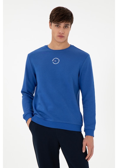 U.S. Polo Assn. Erkek Regular Fit Bisiklet Yaka Saks Sweatshirt 50293436-VR045