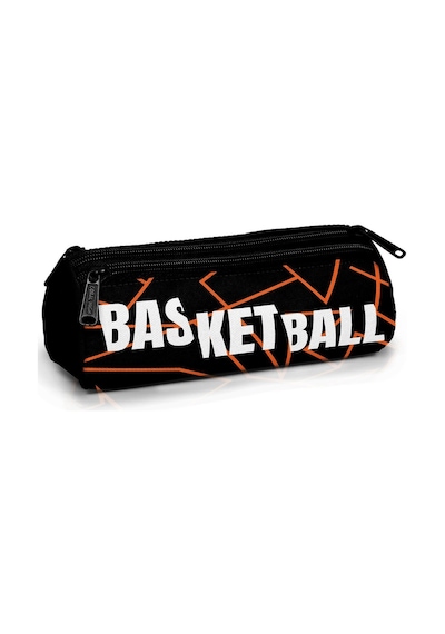 Coral High Üç Gözlü Okul Kalem Çantası - Erkek Çocuk - Siyah Beyaz Basketbol Çok Renkli