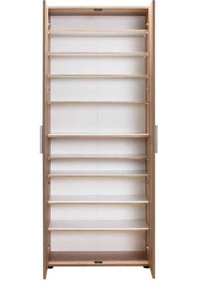Adore Porto 10 Raflı Kapaklı Geniş Ayakkabılık Açık Ceviz Tori 76 187 36cm Shc-529-tt-2