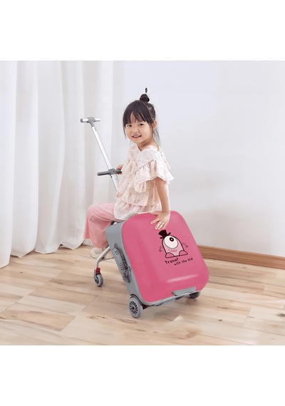 Çocuk Seyahat Valizi, Oturaklı, 35l Kabin Boyu, Renkli Ve Eğlenceli, Tucklebery Kids Pembe Açık Pembe