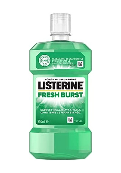 Listerine, Fresh Burst, Günlük Ağız Bakım Ürünü, Plak Oluşumu İle Savaşan Anti-bakteriyel Ağız Bakım Formülü, 250ml