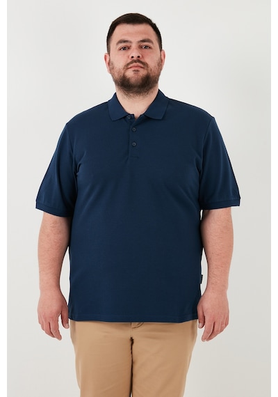 Buratti Pamuklu Regular Fit Büyük Beden Erkek Polo Yaka T Shirt 5902127B Indigo