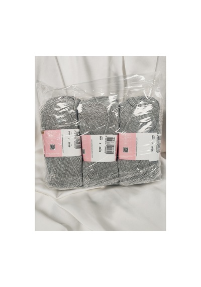 Lux Baby Gri El Örgü İpi Art No:3010 - Nm:3.4 - 100gr. 340mt. 3 Adet - Renk: 007