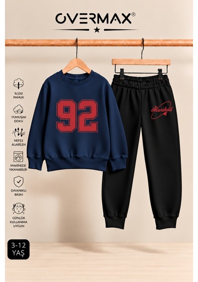 Overmax 92 Baskılı Çocuk Bisiklet Yaka Sweatshirt Eşofman Takımı- 3-12 Yaş Lacivert Üst-siyah Alt - 928488349 Lacivert Üst-siyah Alt Overmax 92 Baskılı Çocuk Bisiklet Yaka Sweatshirt Eşofman Takımı- 3-12 Yaş Lacivert Üst-siyah Alt - 928488349 Lacivert Üst-siyah Alt
