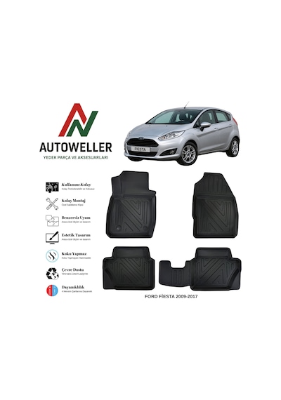 Ford Fiesta 2009-2017 Havuzlu Oto Paspas