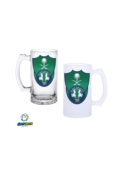 Al Ahli F.c. Kulplu Bira Bardağı Buzlu Veya Şeffaf Seçenekli 0257