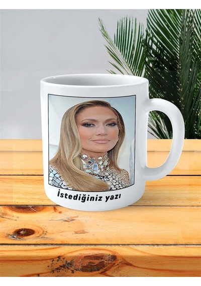 Jennifer Lopez Baskılı Kupa Bardak Kişiye Özel Desen 1 Çok Renkli