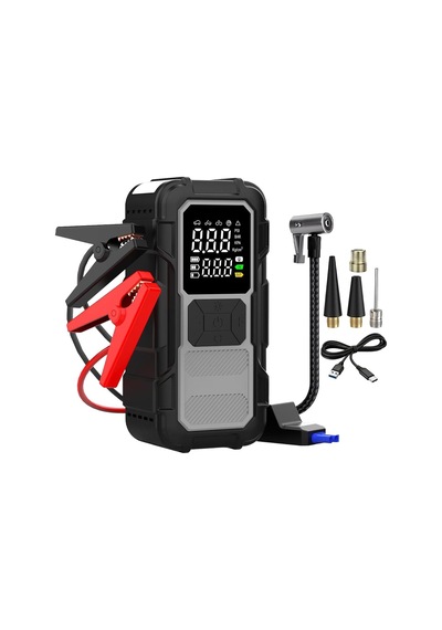 Tr 8000mah Akü Takviye Ve Lastik Şişirme Kompresörü Taşınabilir Jump Starter, Dijital Hava Pompası, Usb Powe