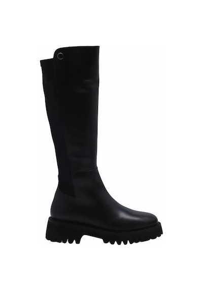 Poletto Hakiki Deri /tekstil Sıyah Çizme Düz 5780 77 S-848 Siyah