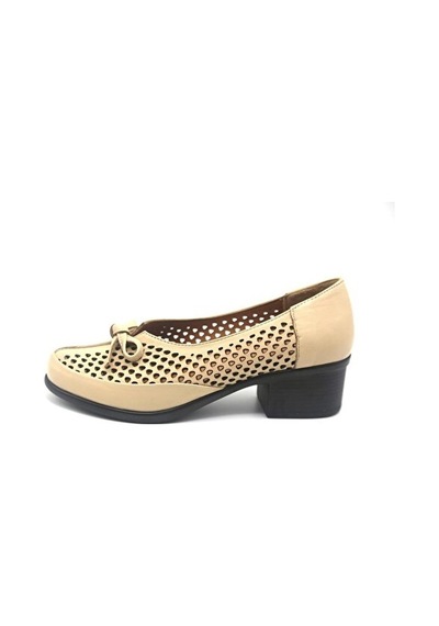 Castle Black 24556 Kadn Deri Comfort Ayakkabı Bej