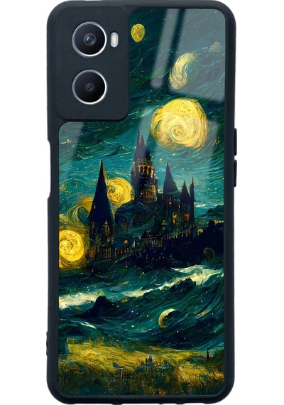 Oppo A96 Van Gogh Tasarımlı Glossy Telefon Kılıfı Çok Renkli