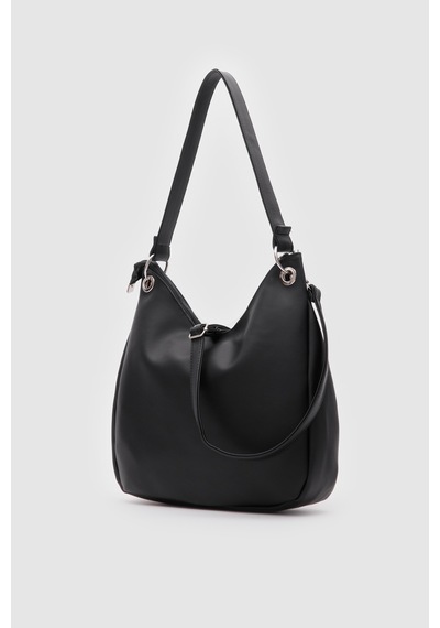 Shule Bags Valerie Oval Omuz Çantası Siyah Siyah
